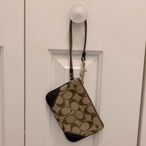 Brown Coach Wristlet